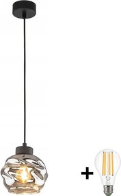 LED полилей на кабел ZULIA 1xE27/15W/230V черен/димно черен