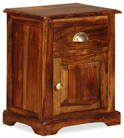 243938 vidaXL Нощно шкафче, 40x30x50 см, акациево дърво масив