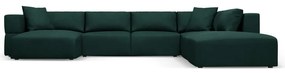 Зелен ъгъл U-образен диван, десен ъгъл Esther – Milo Casa