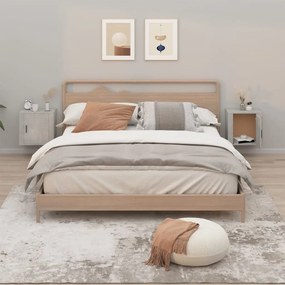 Sonata H Нощни шкафчета за стенен монтаж 2 бр бетонно сиви 50x30x47 см