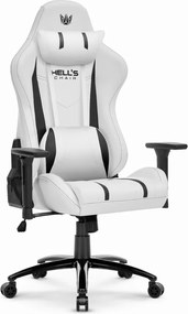 Ергономичен геймърски стол HC-1013 - бял офис стол с 3D подлакътници