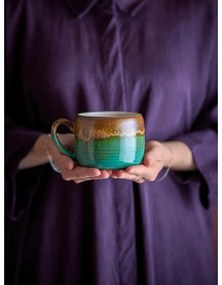 Зелени/кафяви глинени чаши в комплект от 4 бр. 400 ml Sheen – Bloomingville