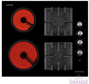 Керамичен плот с котлони + газови (2+2) pyramis