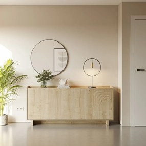 Скрин от дъбов декор в естествен цвят 180x80x40 cm Daira – Marckeric