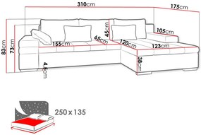 Ъглов диван Bangkok-Gkri-Right