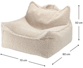 Светлокафяв детски пуф от букле Chair – Wigiwama