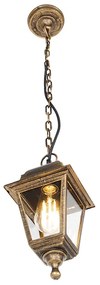 Класическа висяща лампа за външно осветление антично злато IP44 - Capital
