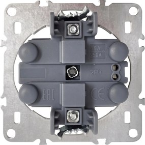 Двоен контакт със заземяване OSTE JNH002-G Grey