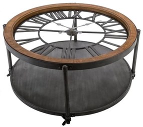 Масичка за кафе с часовник CHRONO 89,5x47 см 1xAA