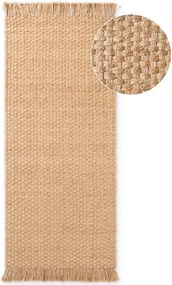 Двустранна/ръчно изработена ютена пътека в естествен цвят 80x200 cm Fjord – Hanse Home