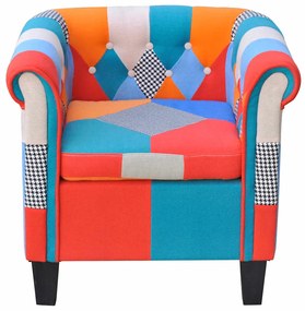 241027 vidaXL Фотьойл с пачуърк дизайн, текстил