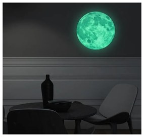 Детски стикер за стена Real Moon, ⌀ 30 cm - Ambiance