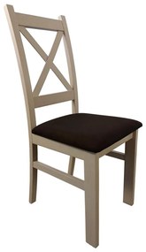 Трапезен стол NATE дъб сонома/тъмно кафяв