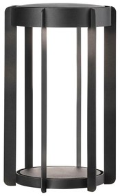 Черен екстериорен LED фенер с USB (височина 30 cm) Firefly – Zone