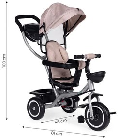 Детска триколка 2 в 1 розова