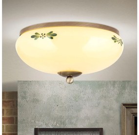 Orion DL 7-673 - Плафон LANDHAUS 2xE27/60W/230V Ø 28 см бронзов/бежов