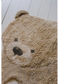 Бежов ръчно изработен памучен детски килим подходящ за пране 120x122 cm Bear – Lorena Canals