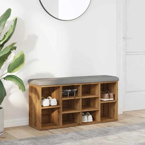 857626 vidaXL Пейка за обувки Artisan Oak 102x32x50 cm Инженерна дървесина