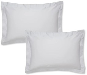 Комплект от 2 калъфки за възглавници от сив памучен сатен Oxford, 50 x 75 cm Cotton Sateen - Bianca