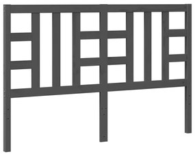 817842 vidaXL Горна табла за легло, сива, 146x4x100 см, бор масив
