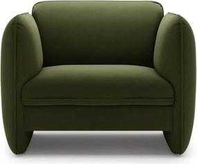 Зелено кадифено кресло Georgia – Micadoni