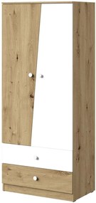 Гардероб Nero 01 2-door-Natural-White