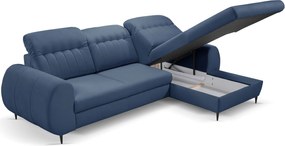 Ъглов диван Blanc-Син-Дясно