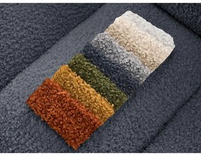 Тъмносив диван от прежда с примки от букле 232 cm Hippolyte – Bobochic Paris