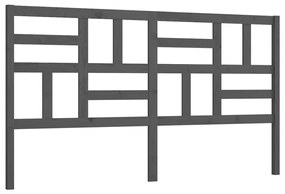 818212 vidaXL Горна табла за легло, сива, 206x4x104 см, бор масив