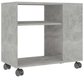 802124 vidaXL Странична маса, бетонно сива, 70x35x55 см, инженерна дървесина