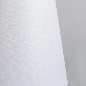 Бял ленен абажур с щипка 12 см кръгъл