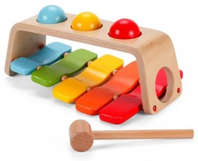 Classic world - Дървена играчка - ксилофон с чукче