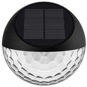 Aigostar - LED RGB соларен стенен лампион LED/2W/1,2V черен IP44