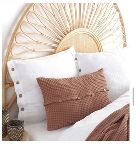 Бяло двойно удължено спално бельо от памук Renforcé 240x220 cm Como Striped – Mila Home Luxury