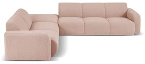 Розов ъглов диван от плат букле (ляв ъгъл) Molino - Micadoni Home