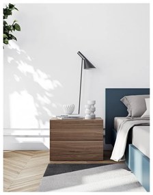 Кафяво нощно шкафче с 2 чекмеджета Aurora - TemaHome