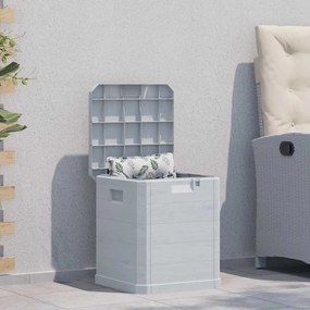 45683 vidaXL Градинска кутия за съхранение, 90 л, светлосива