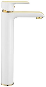 Смесител за мивка  REA Bloom white gold High