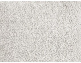 Бял сгъваем/с място за съхранение ъглов диван от прежда с примки от букле (десен ъгъл) Roxelane – Bobochic Paris