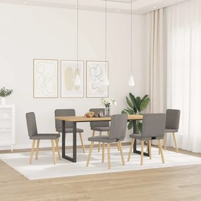 3315520 vidaXL Трапезни столове, 6 бр, таупе, плат