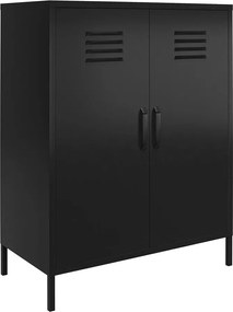 Черно метално шкафче 40x102x80 cm Mission District – Støraa