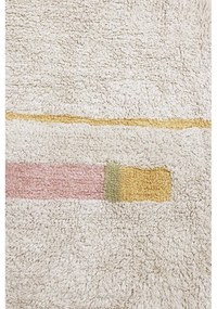 Розов и кремав ръчно изработен памучен килим подходящ за пране 140x200 cm Lanes Vintage Nude – Lorena Canals