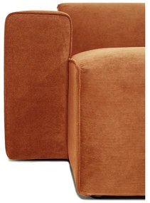 Оранжев ъглов диван от велур (ляв ъгъл) Sting - Scandic