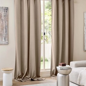 Кафяво термо перде от рипсено кадифе 140x260 cm Madison – douceur d'intérieur