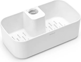 Органайзер за душ Brabantia ReNew 1004187, 7.5х13.3х24.4 см, Дъно с отвори за вода, Устойчивост на корозия, Бял