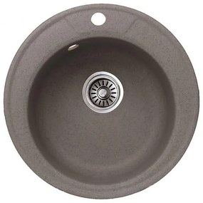 Кухненска мивка ICGS 8301 GRAY, гранит, едно корито, със сифон, 49х20см