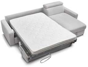 Светлосив разтегателен ъглов диван (променлив) Monaco – Bobochic Paris