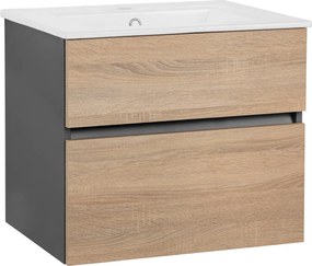 Стенен шкаф без мивка от декор от дъб в естествен цвят 60x52 cm Wisla – Støraa