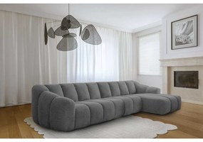 Сив ъглов диван (десен ъгъл) Shell – Miuform