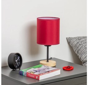 Brilagi - Настолна лампа NUBILA WOOD 1xE27/25W/230V дъб/Помпейски червен